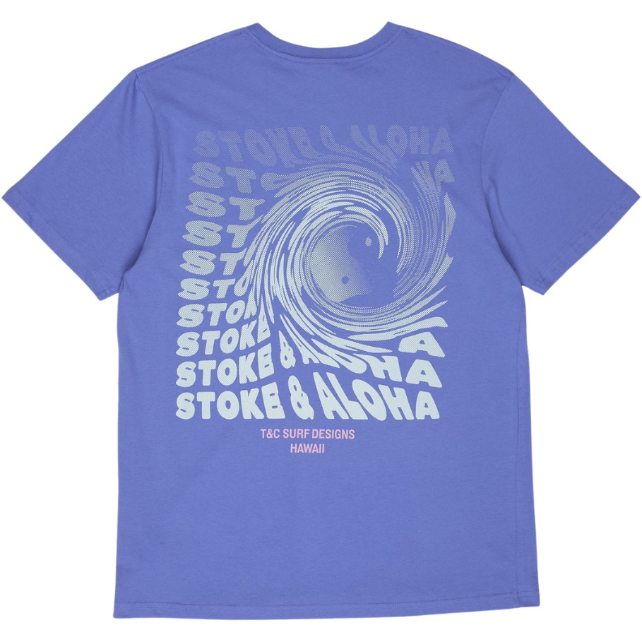 2026 T & C Surf Designs Mens Twisted Print Short Sleeve Tee TM7TS - Blueberry
